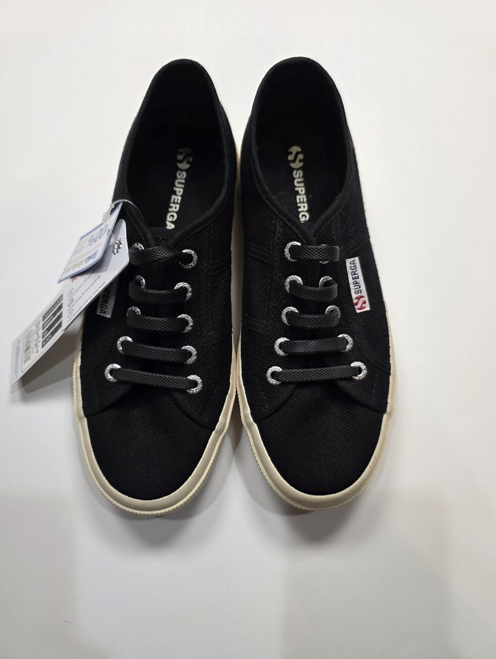 Superga 2750 COTU Classic Black Canvas Sneakers NWT 6.5